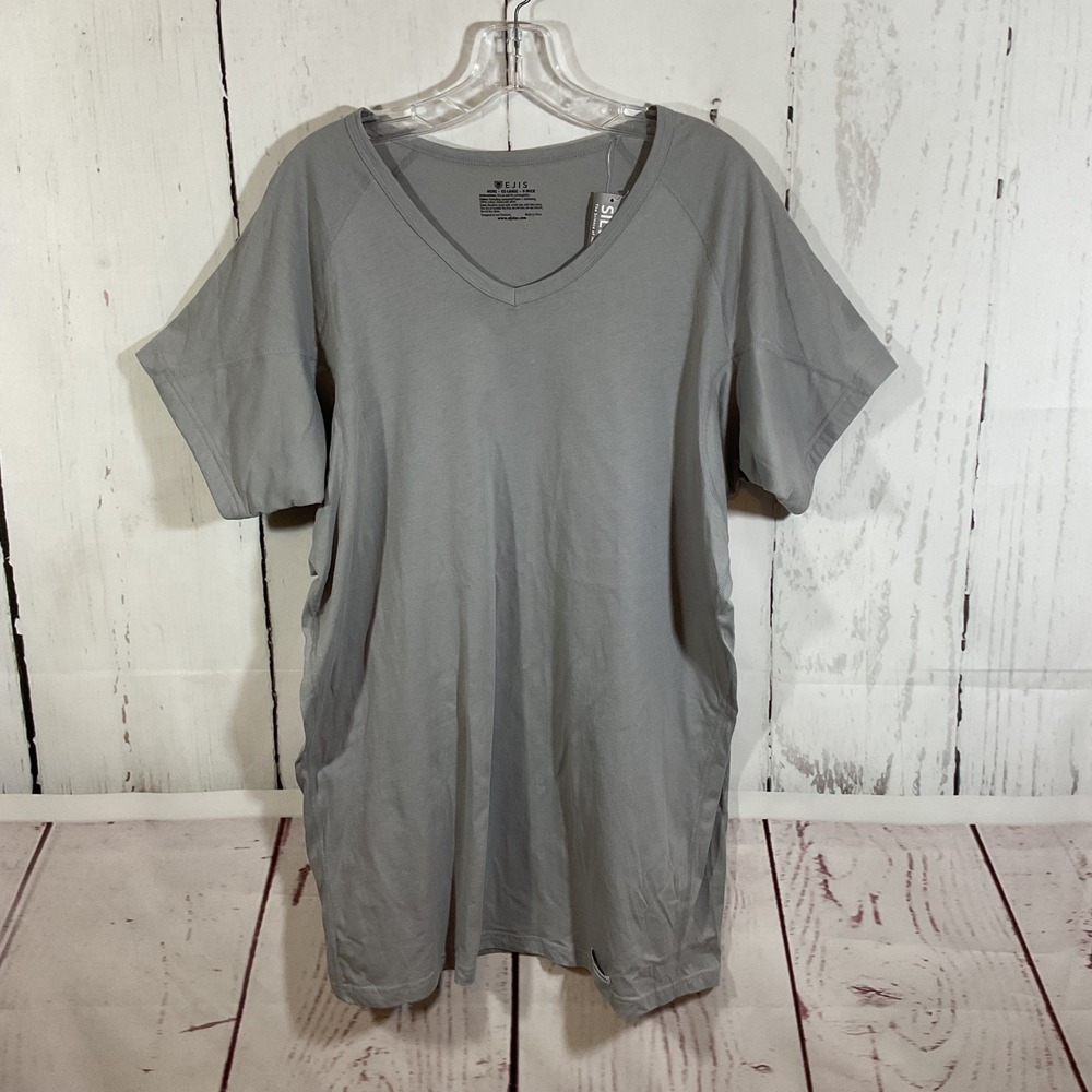 Ejis V-Neck Sweatproof Undershirt Mens 2XL Gray Cotton Tee XXL Micro Modal